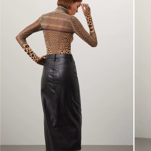 AFRM Zadie mesh top XS EUC - Picture 3 of 6